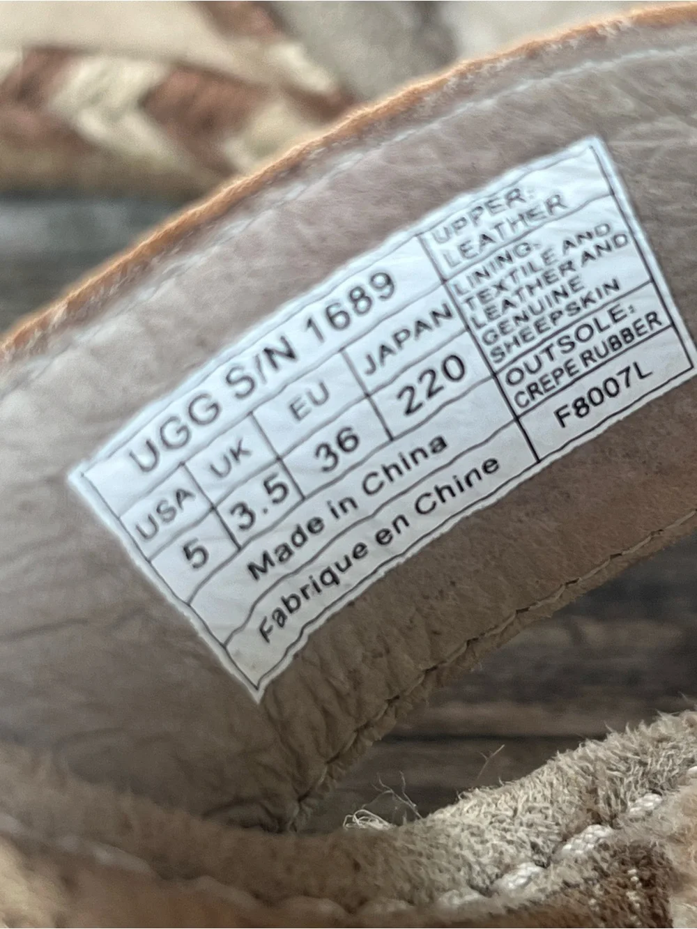 UGG Women's Chestnut Suede Shearling Espadrille Wedges sz 5, with box